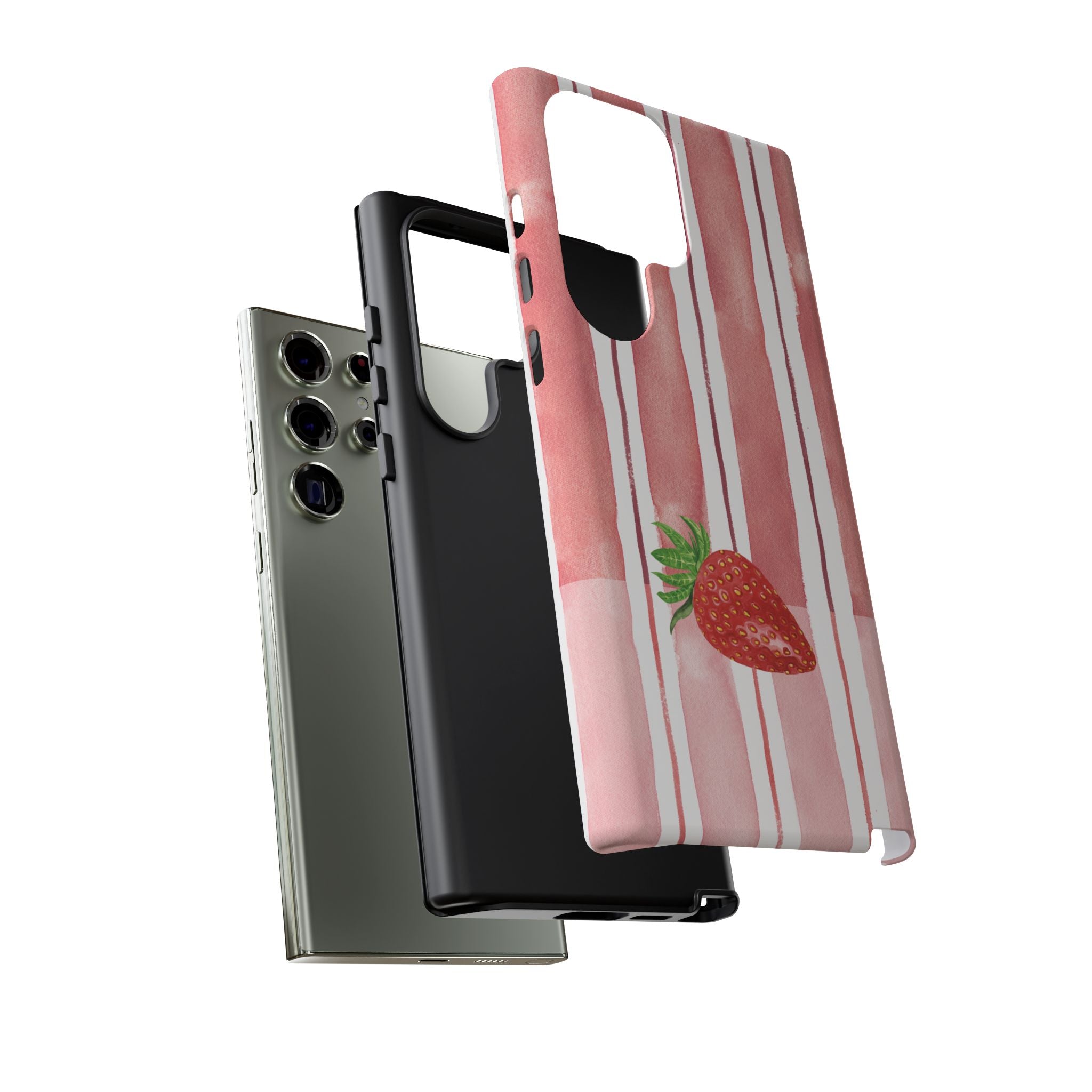 Strawberry Orchard Stripes Phone Case