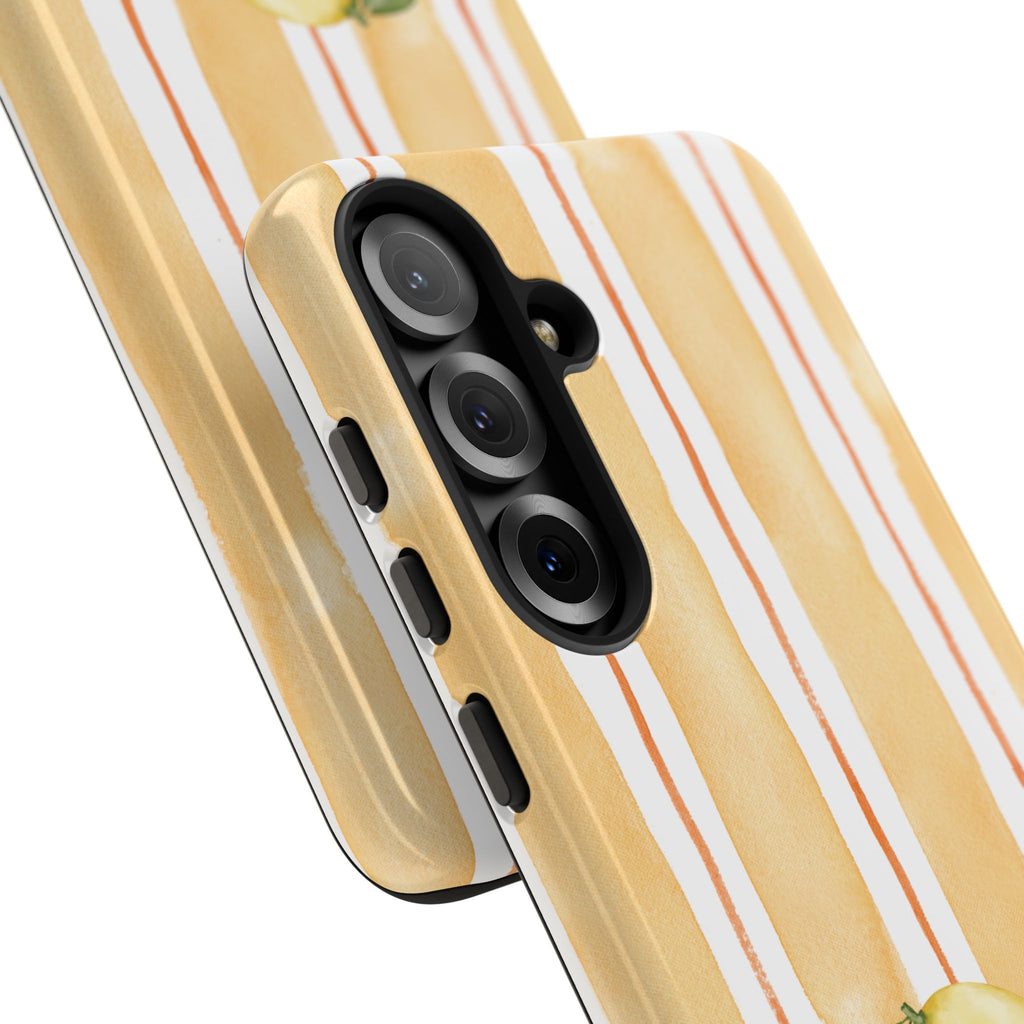 Lemon Orchard Stripes Phone Case