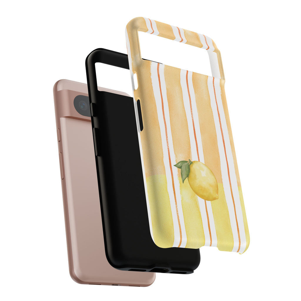 Lemon Orchard Stripes Phone Case