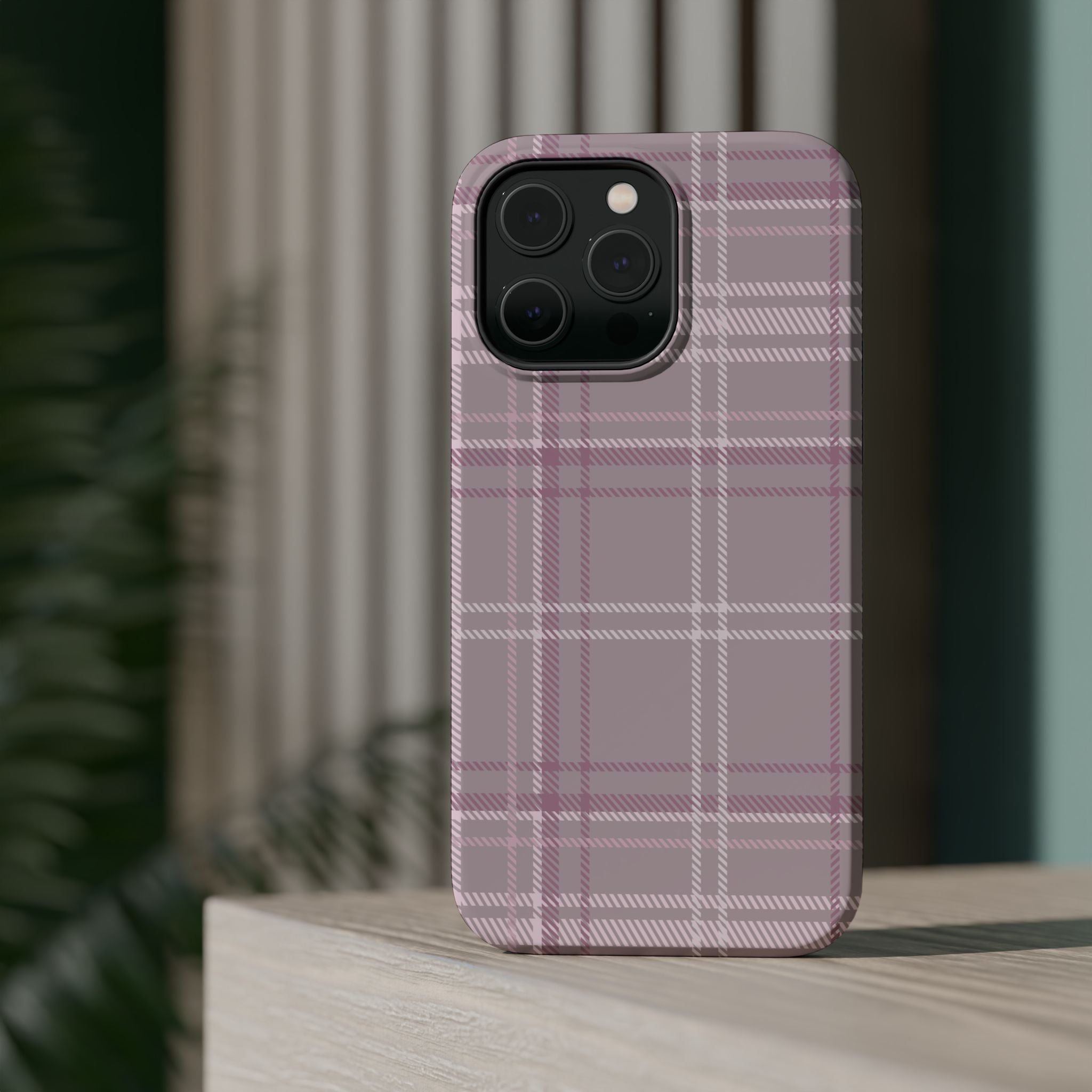 The Plaid Edit Mauve Phone Case