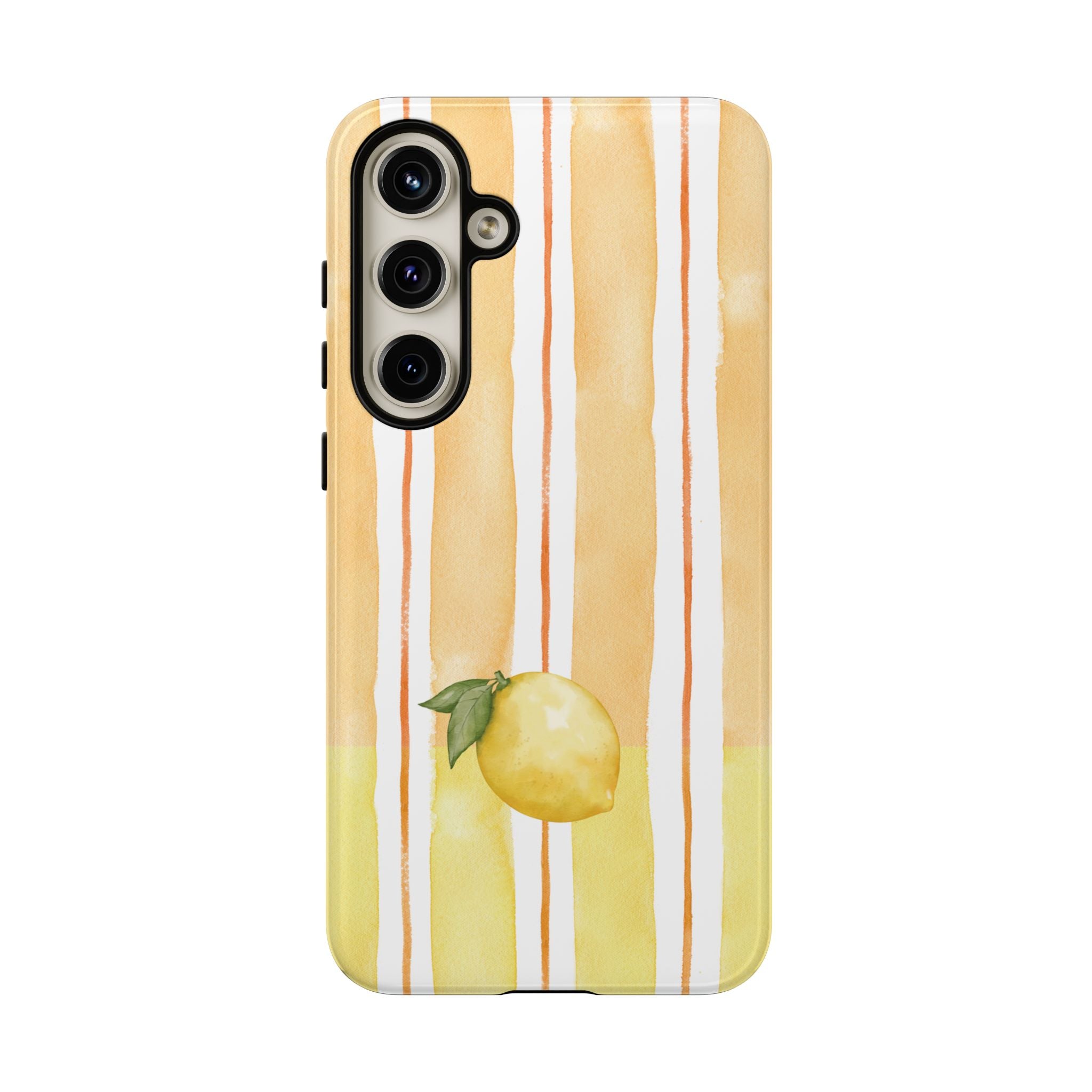 Lemon Orchard Stripes Phone Case