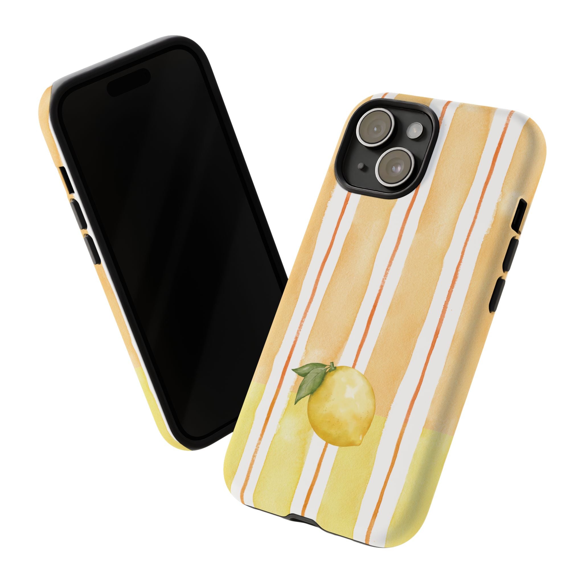 Lemon Orchard Stripes Phone Case