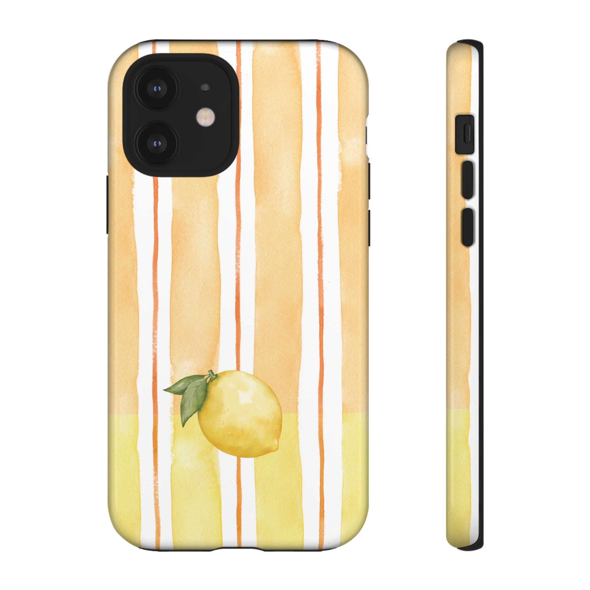 Lemon Orchard Stripes Phone Case