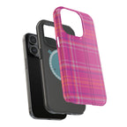 Berry Crush Plaid Magnetic Phone Case