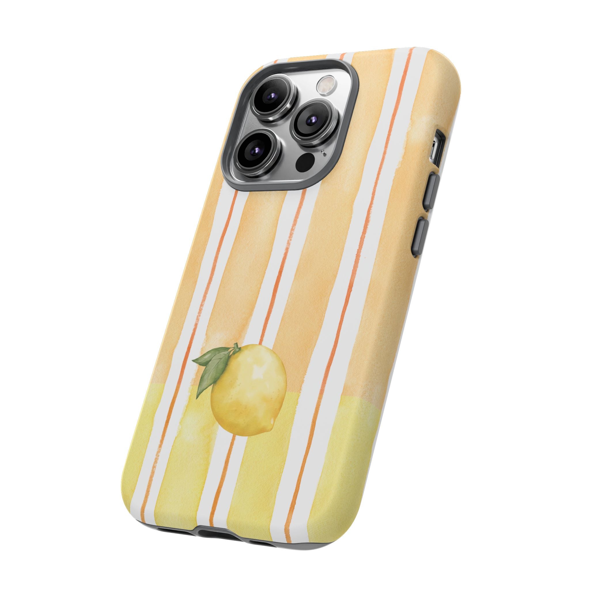 Lemon Orchard Stripes Phone Case
