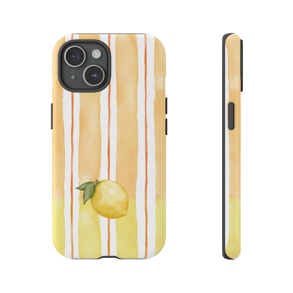 Lemon Orchard Stripes Phone Case