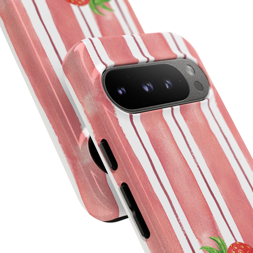 Strawberry Orchard Stripes Phone Case