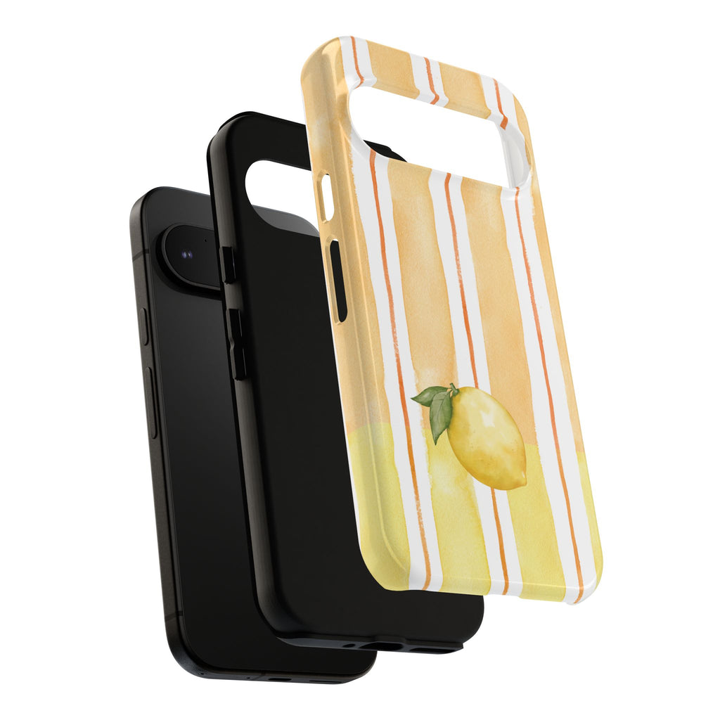Lemon Orchard Stripes Phone Case