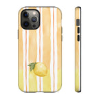 Lemon Orchard Stripes Phone Case