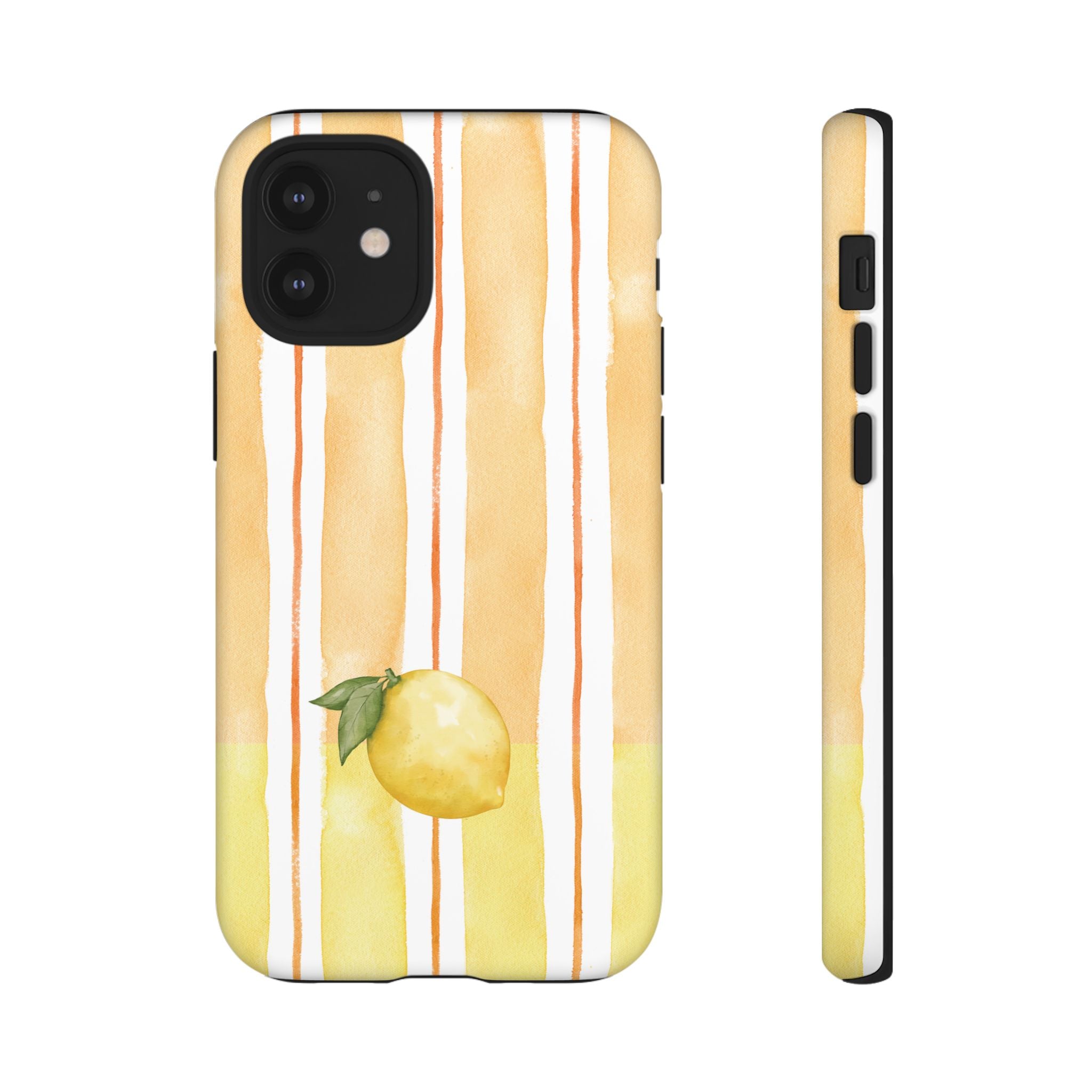 Lemon Orchard Stripes Phone Case
