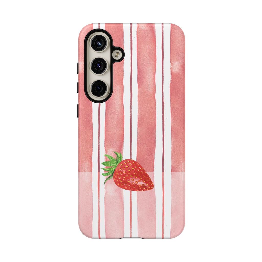 Strawberry Orchard Stripes Phone Case