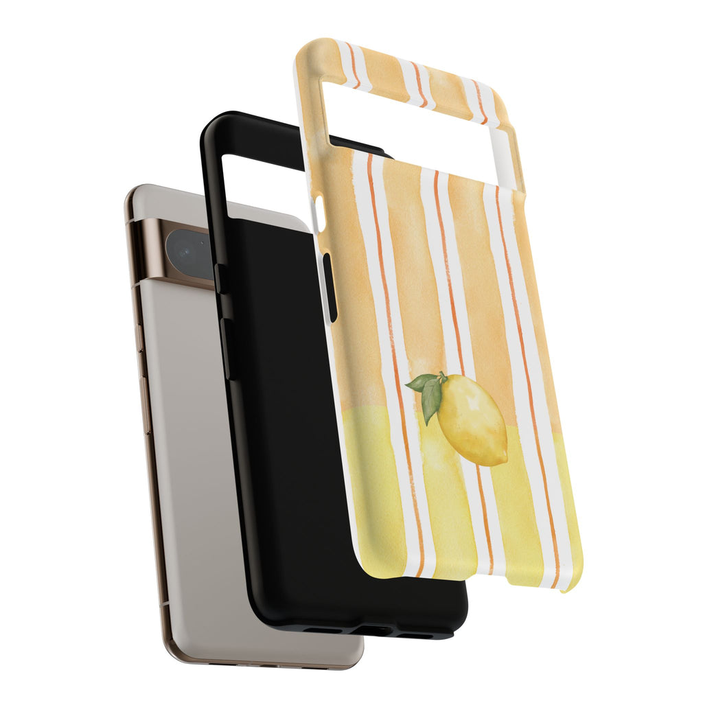 Lemon Orchard Stripes Phone Case