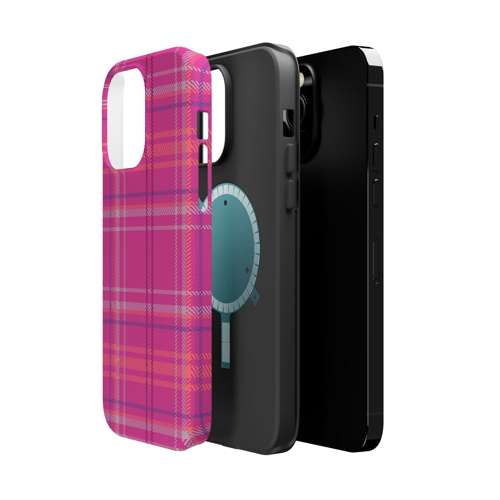 Berry Crush Plaid Magnetic Phone Case