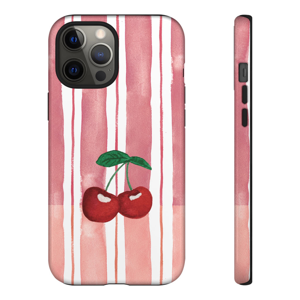 Cherry Orchard Stripes Phone Case