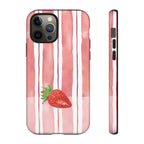 Strawberry Orchard Stripes Phone Case