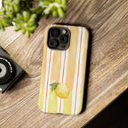 Lemon Orchard Stripes Phone Case