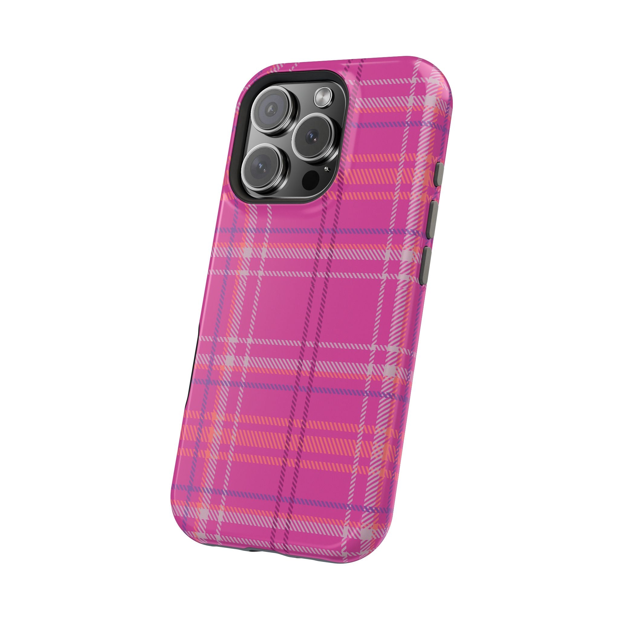 Berry Crush Plaid Magnetic Phone Case