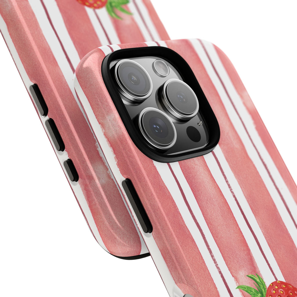 Strawberry Orchard Stripes Phone Case