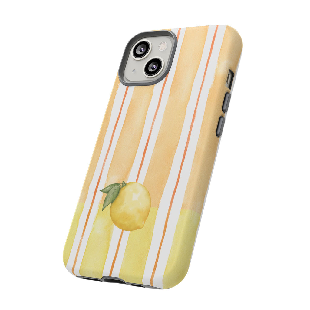 Lemon Orchard Stripes Phone Case