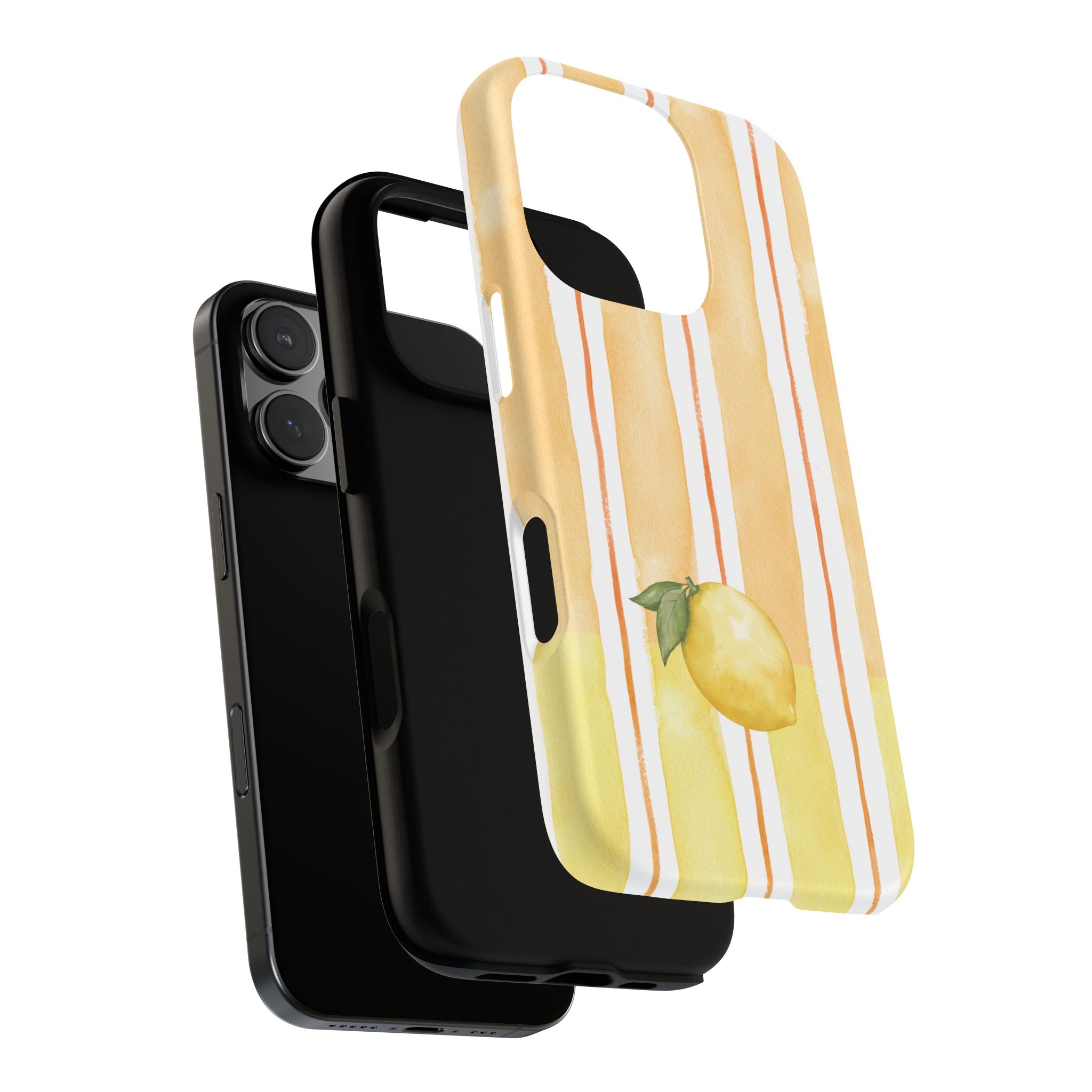 Lemon Orchard Stripes Phone Case