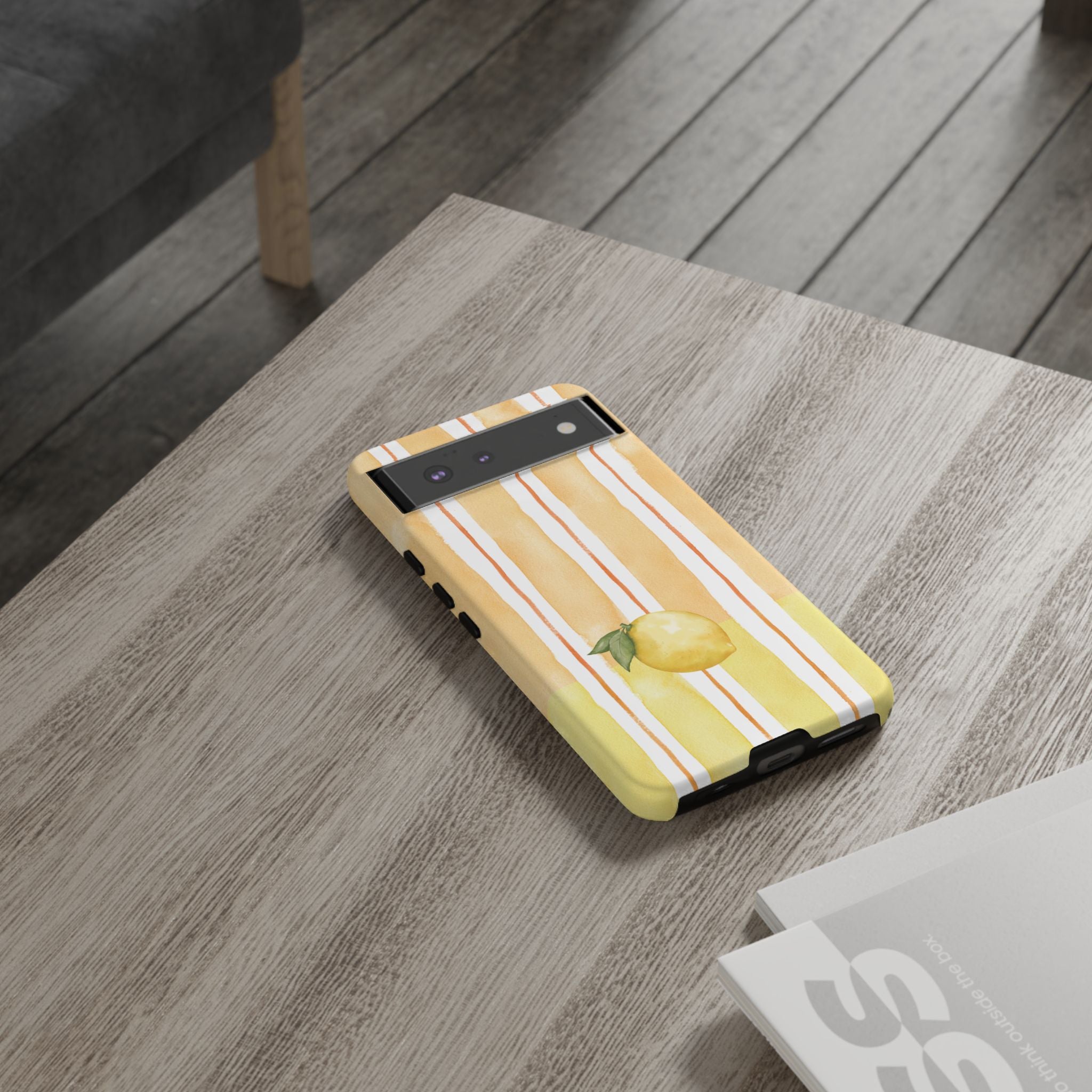 Lemon Orchard Stripes Phone Case