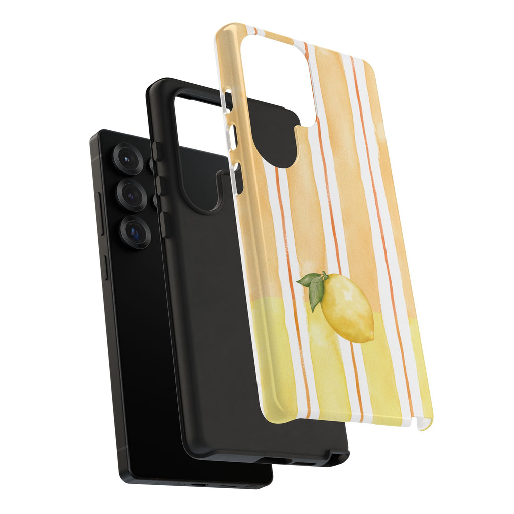 Lemon Orchard Stripes Phone Case