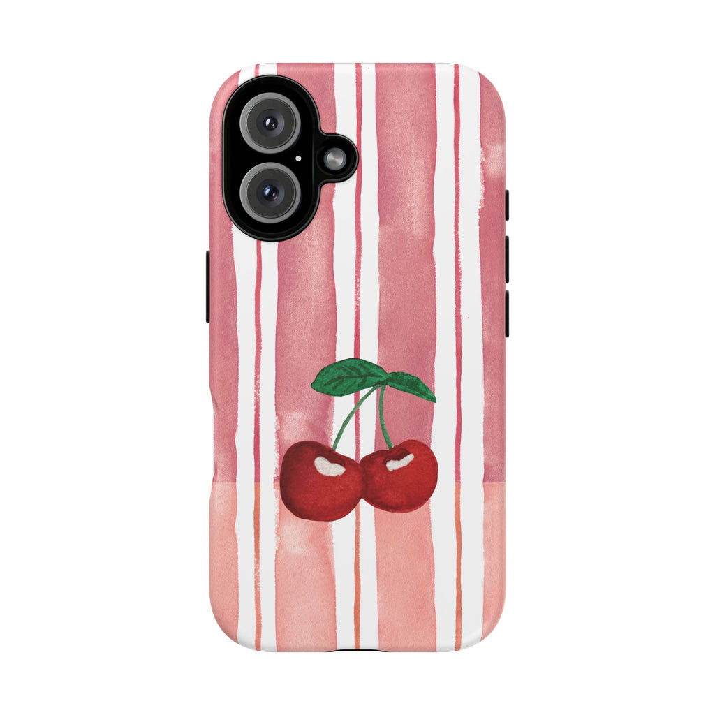 Cherry Orchard Stripes Phone Case