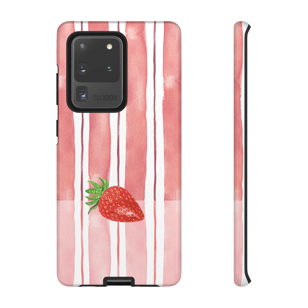 Strawberry Orchard Stripes Phone Case