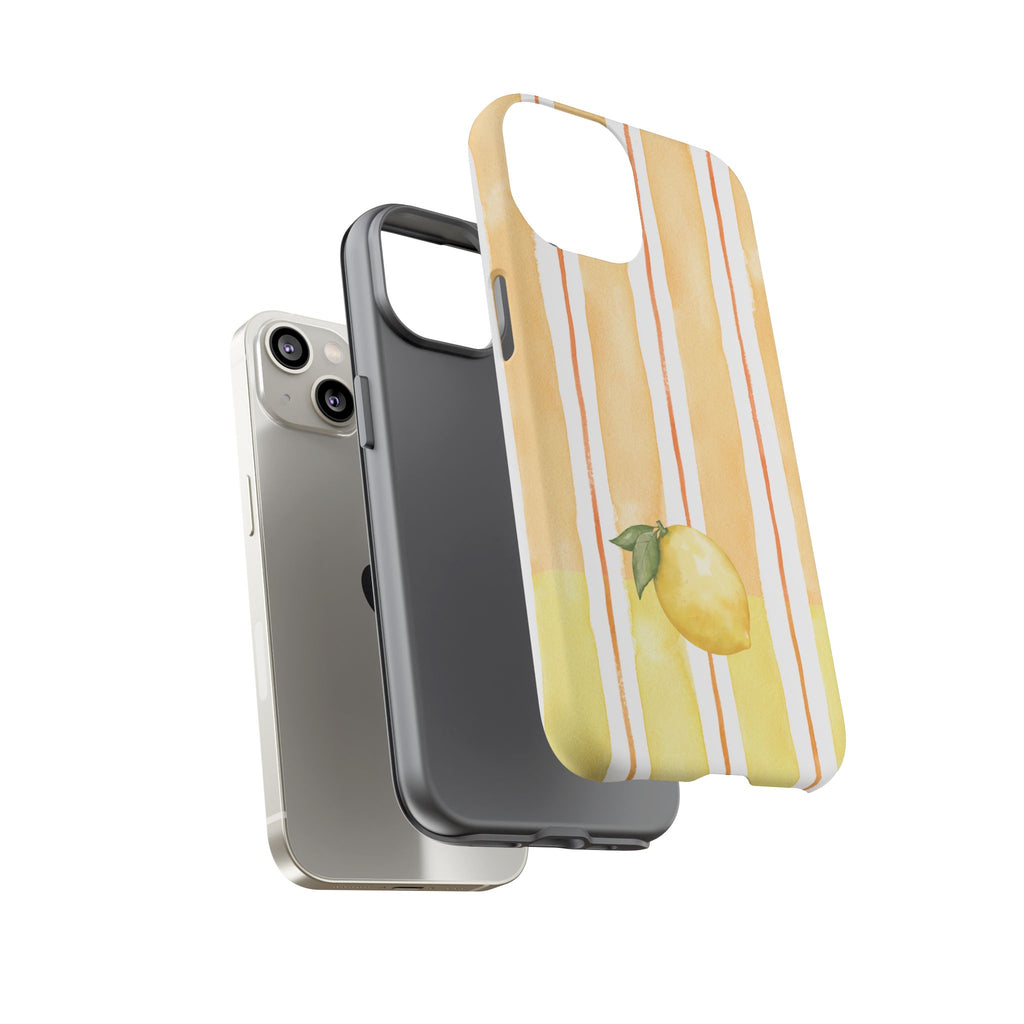 Lemon Orchard Stripes Phone Case