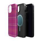 Berry Crush Plaid Magnetic Phone Case