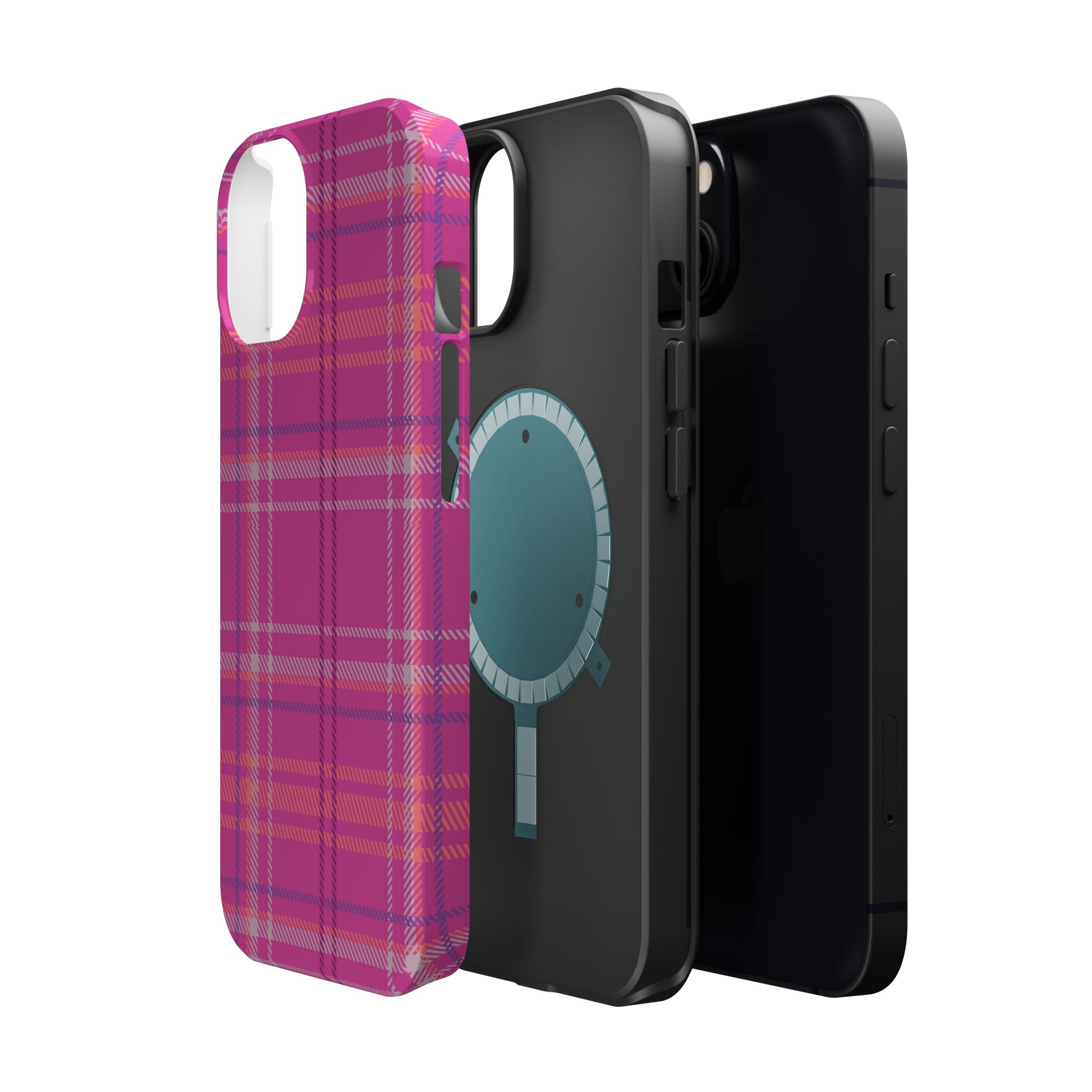 Berry Crush Plaid Magnetic Phone Case