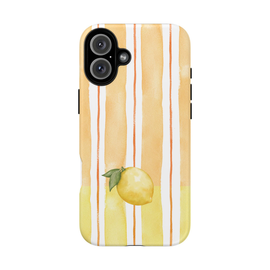 Lemon Orchard Stripes Phone Case