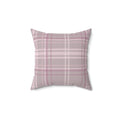 The Plaid Edit Mauve Faux Suede Pillow