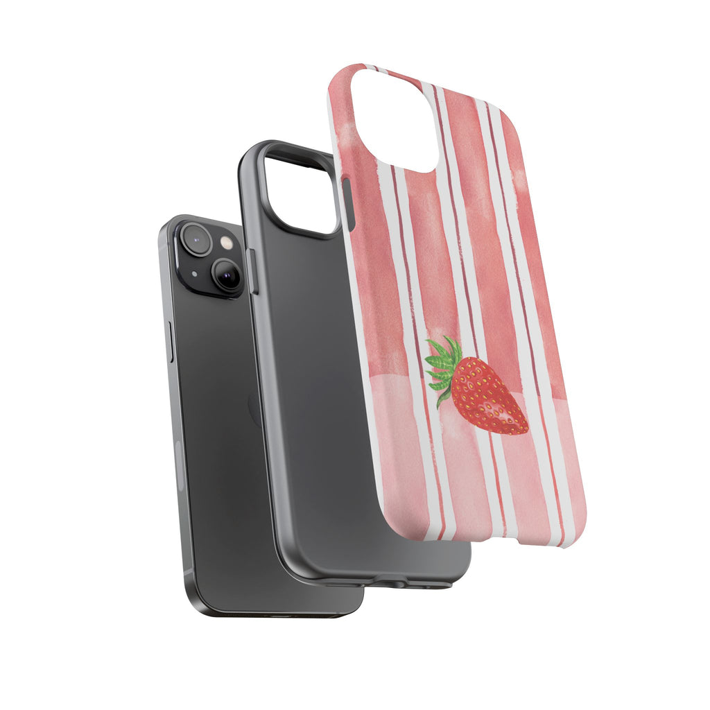 Strawberry Orchard Stripes Phone Case
