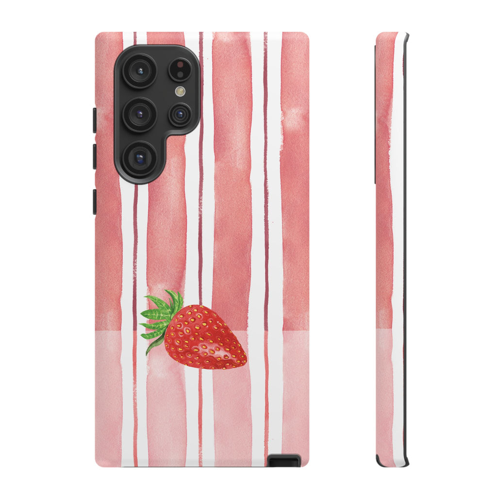 Strawberry Orchard Stripes Phone Case
