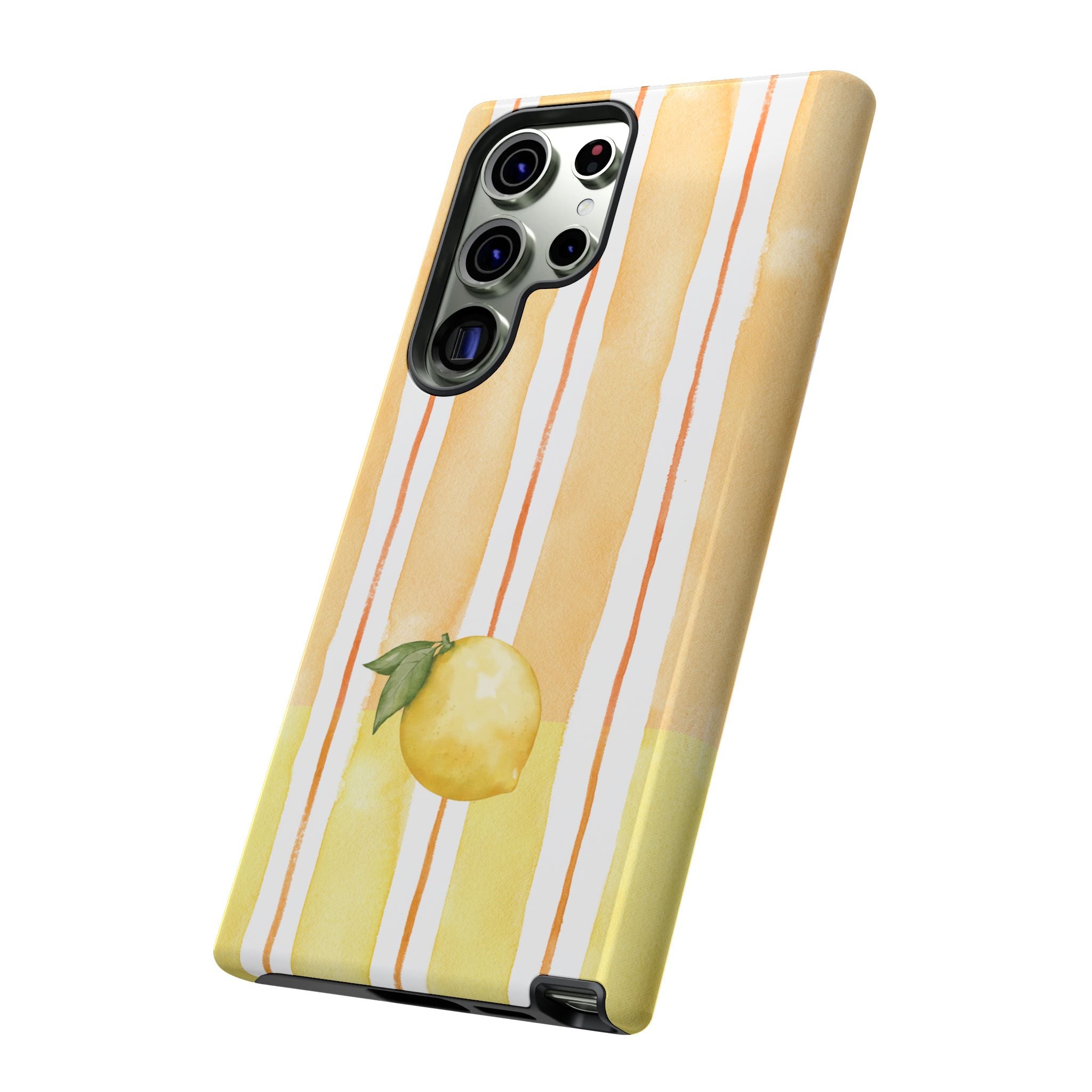 Lemon Orchard Stripes Phone Case