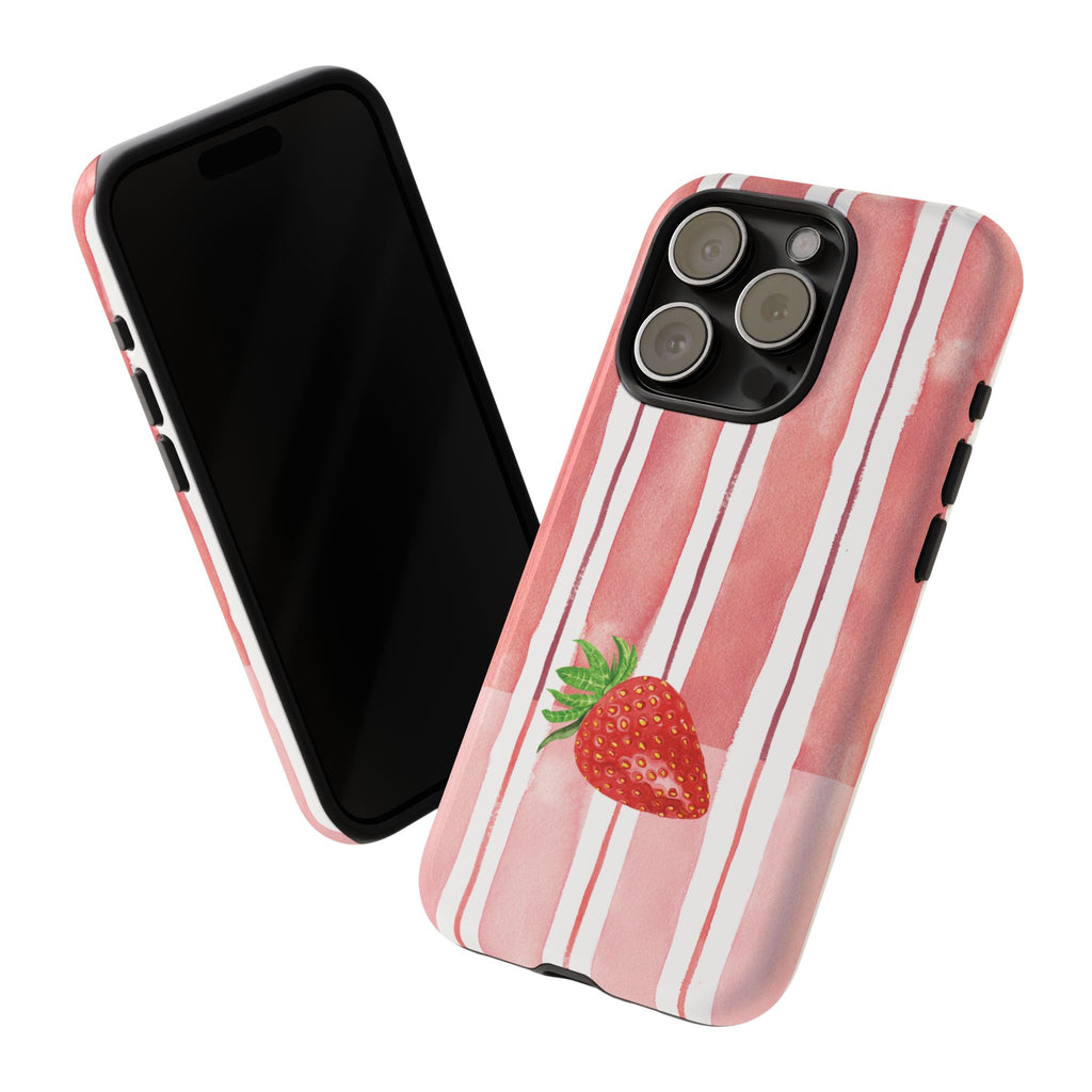 Strawberry Orchard Stripes Phone Case