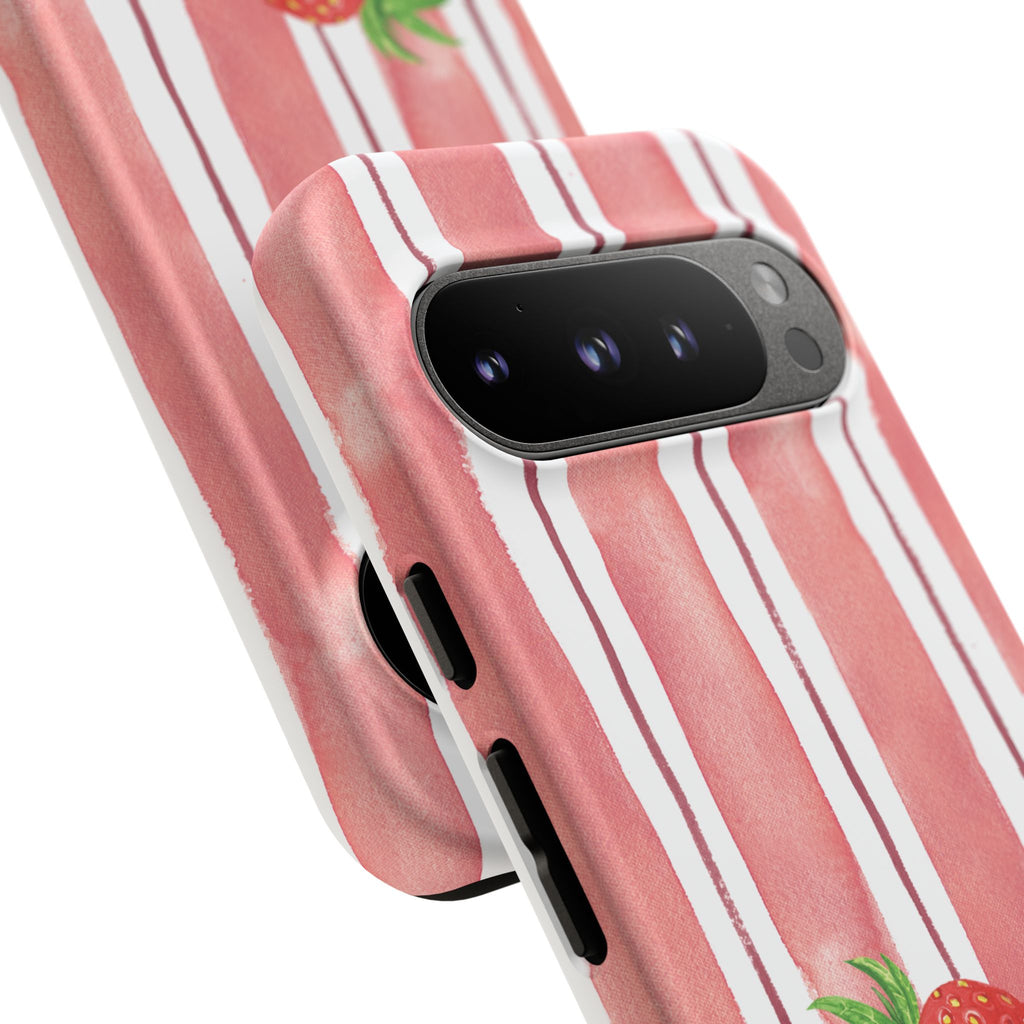 Strawberry Orchard Stripes Phone Case