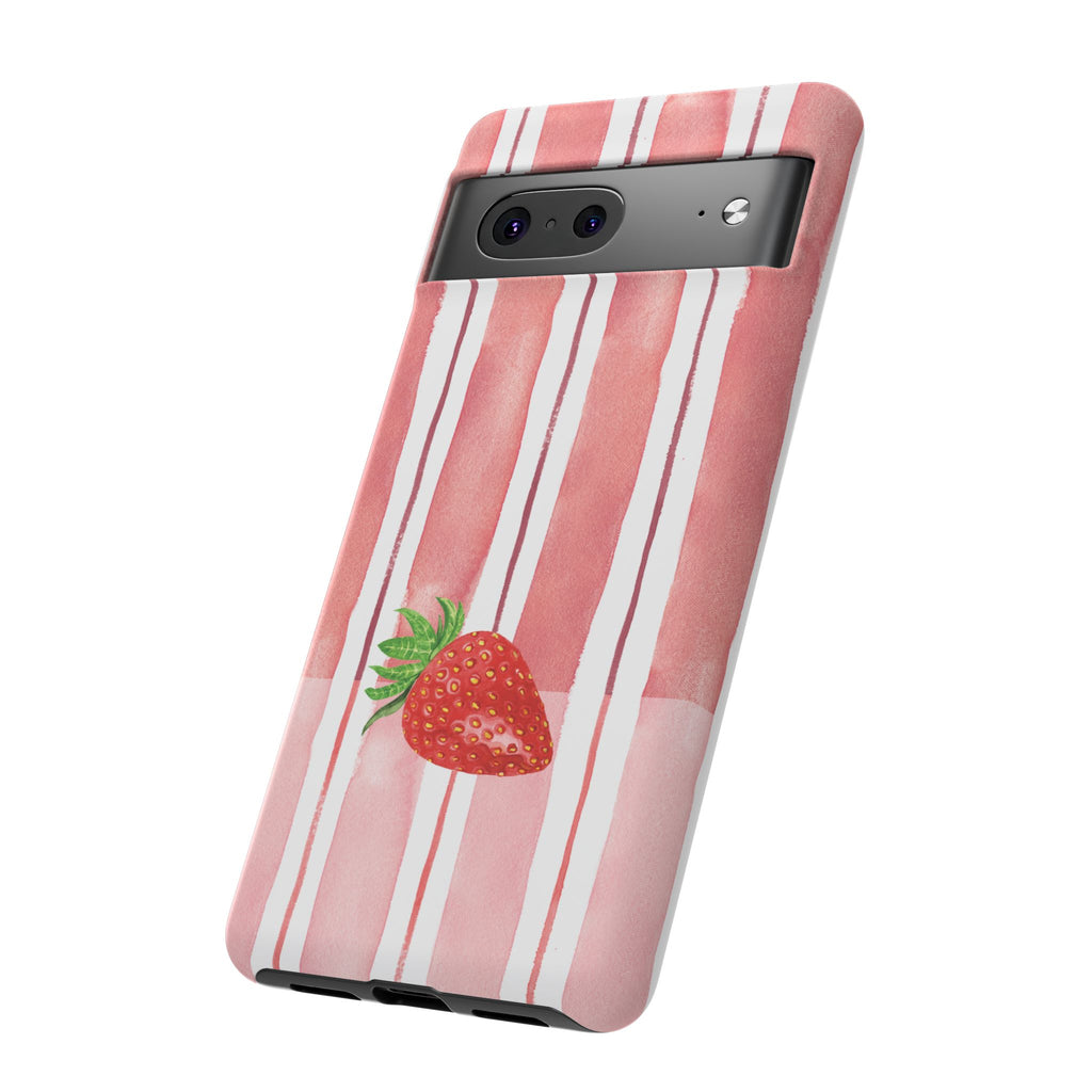 Strawberry Orchard Stripes Phone Case