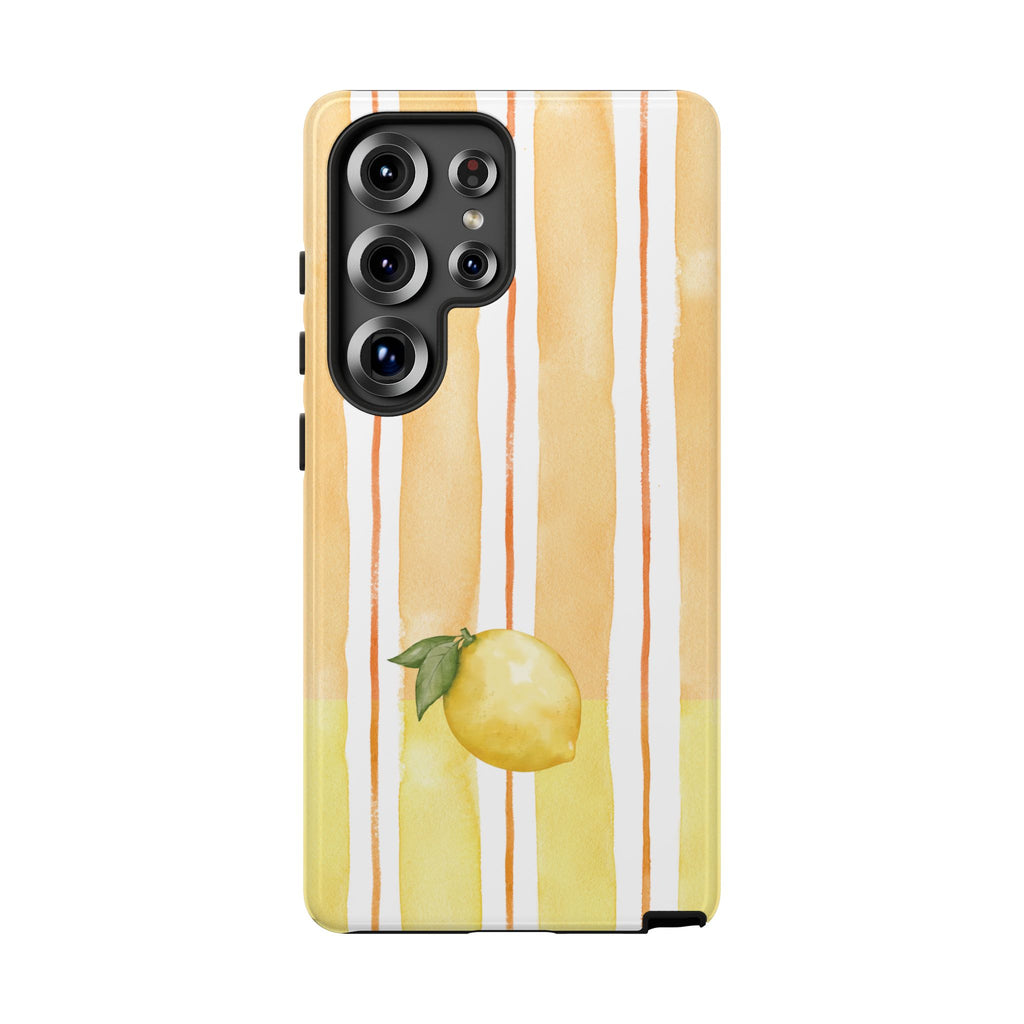 Lemon Orchard Stripes Phone Case