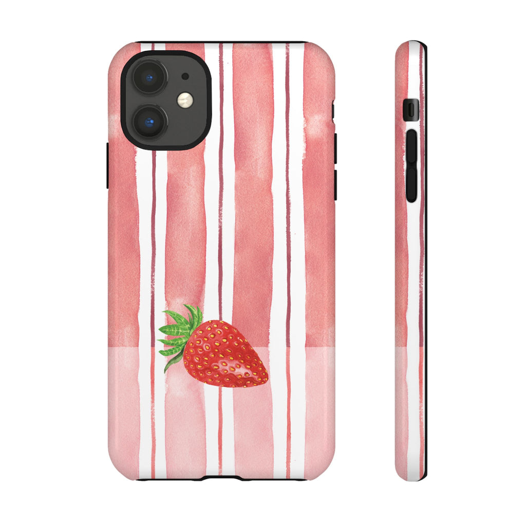 Strawberry Orchard Stripes Phone Case