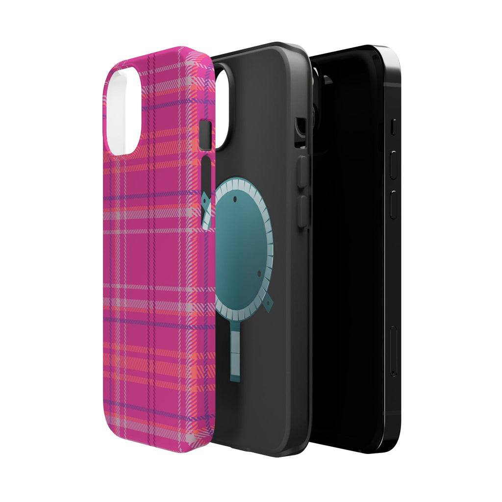 Berry Crush Plaid Magnetic Phone Case