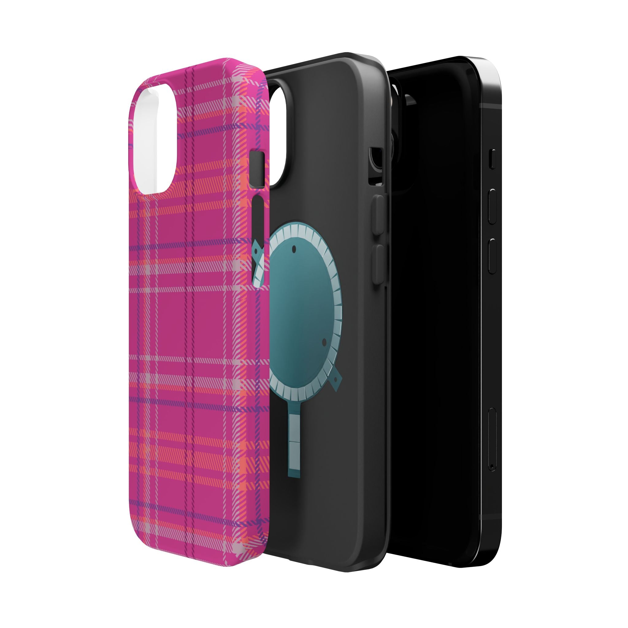 Berry Crush Plaid Magnetic Phone Case