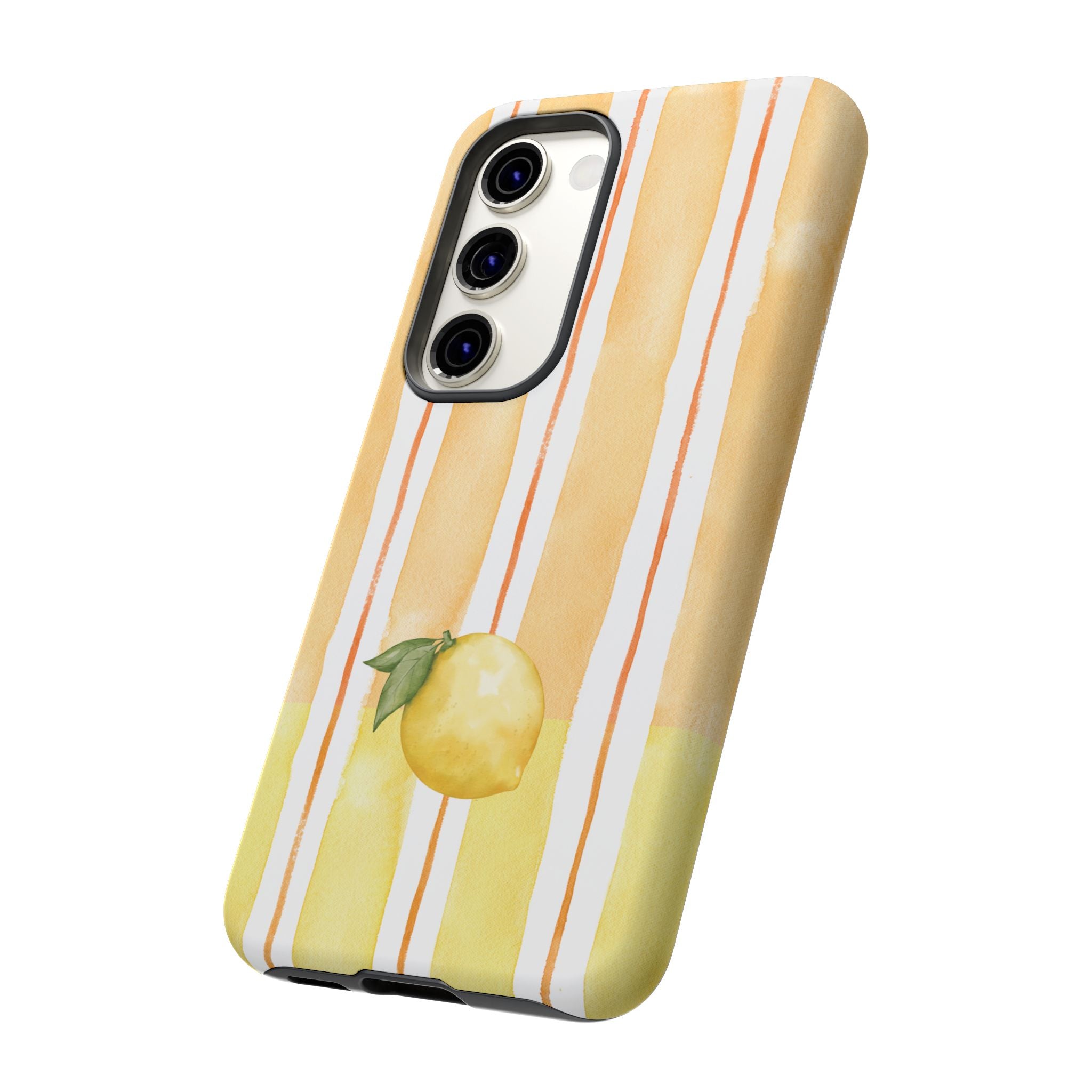 Lemon Orchard Stripes Phone Case