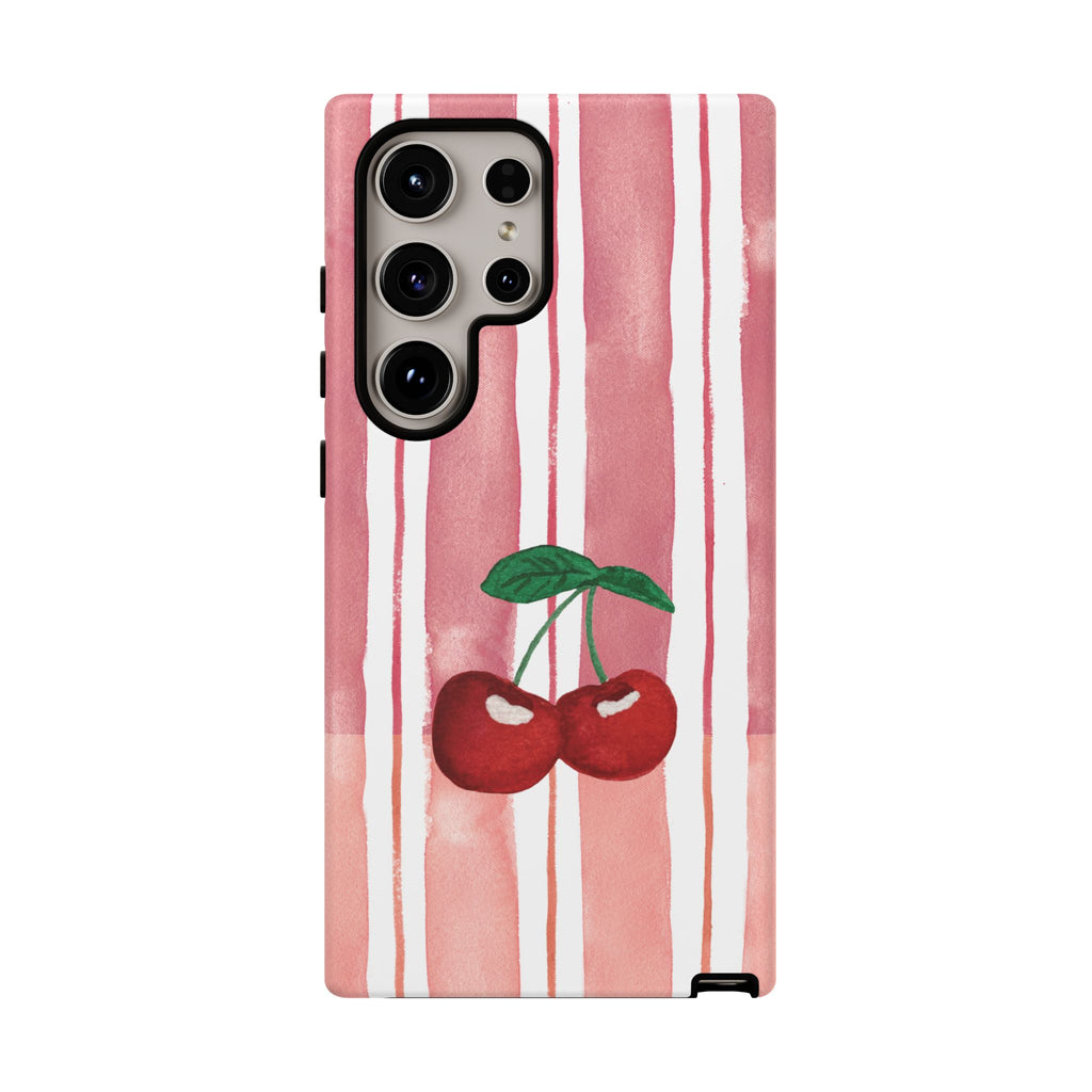 Cherry Orchard Stripes Phone Case