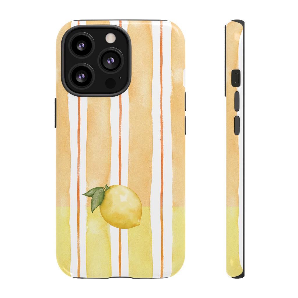 Lemon Orchard Stripes Phone Case