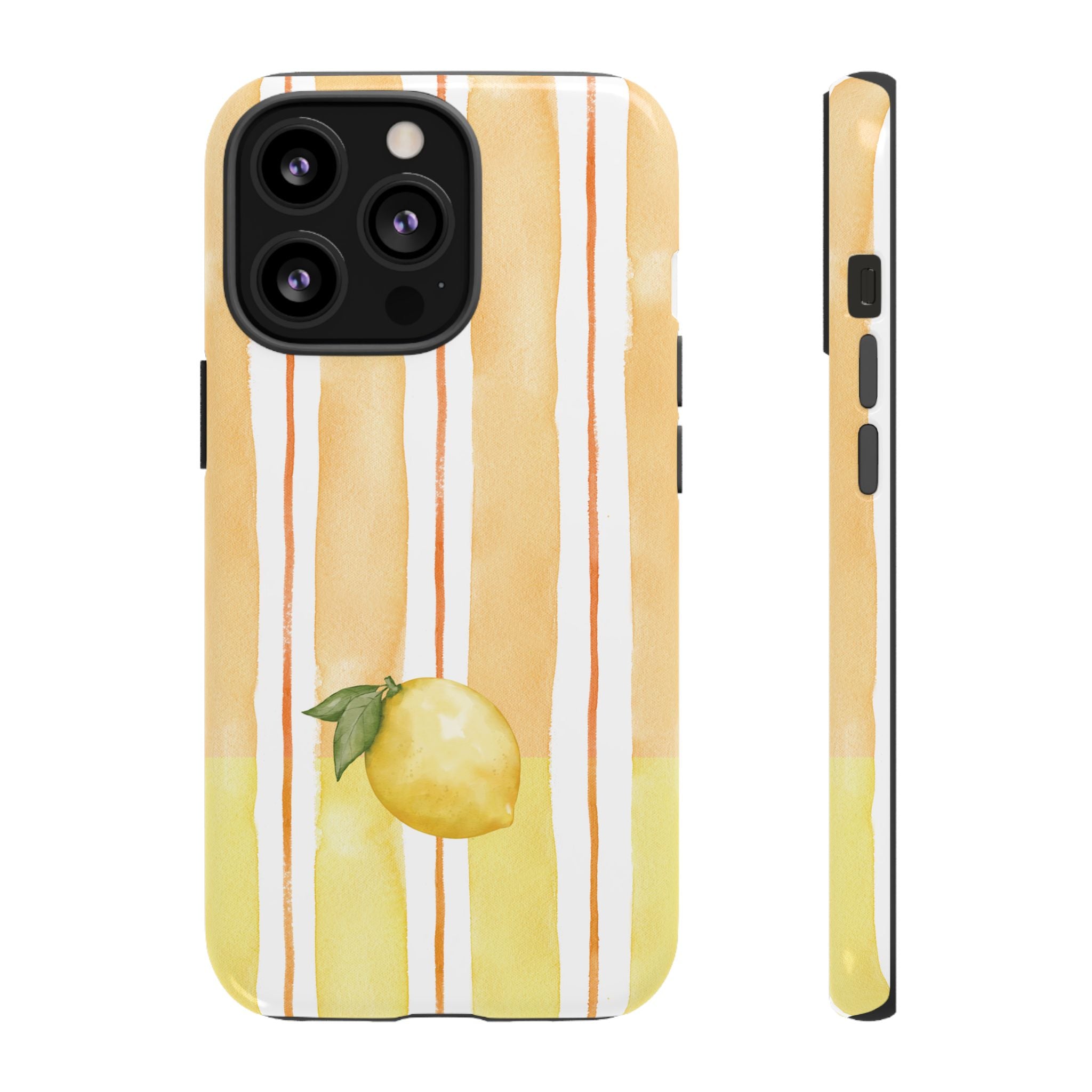 Lemon Orchard Stripes Phone Case