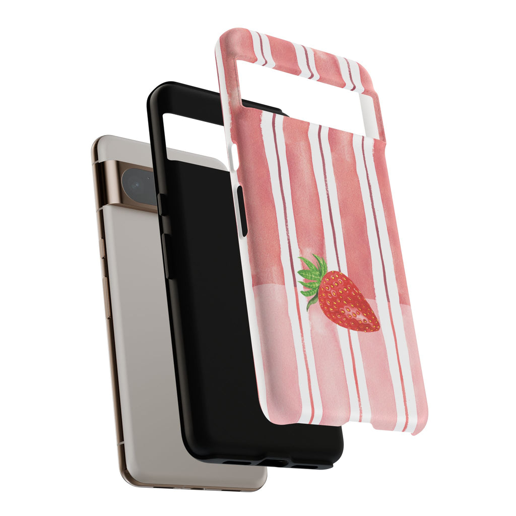 Strawberry Orchard Stripes Phone Case