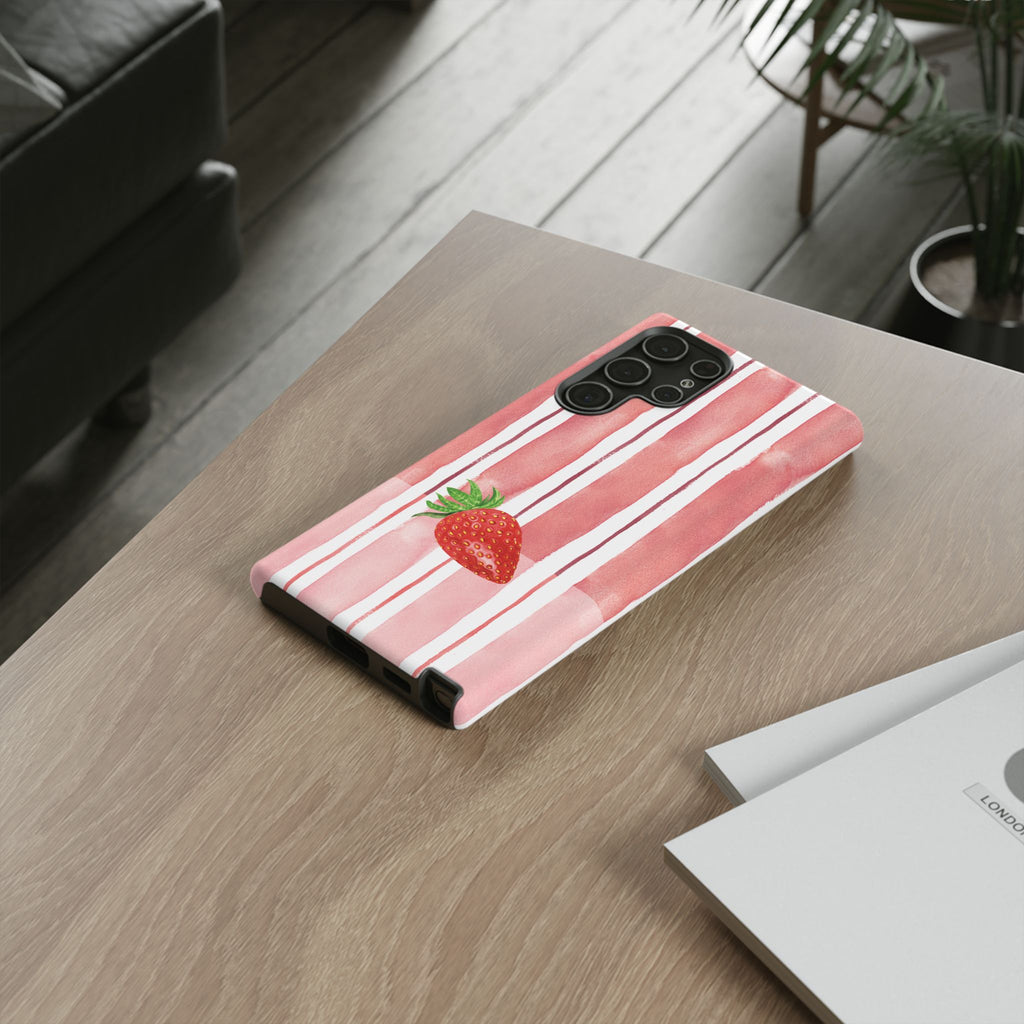 Strawberry Orchard Stripes Phone Case