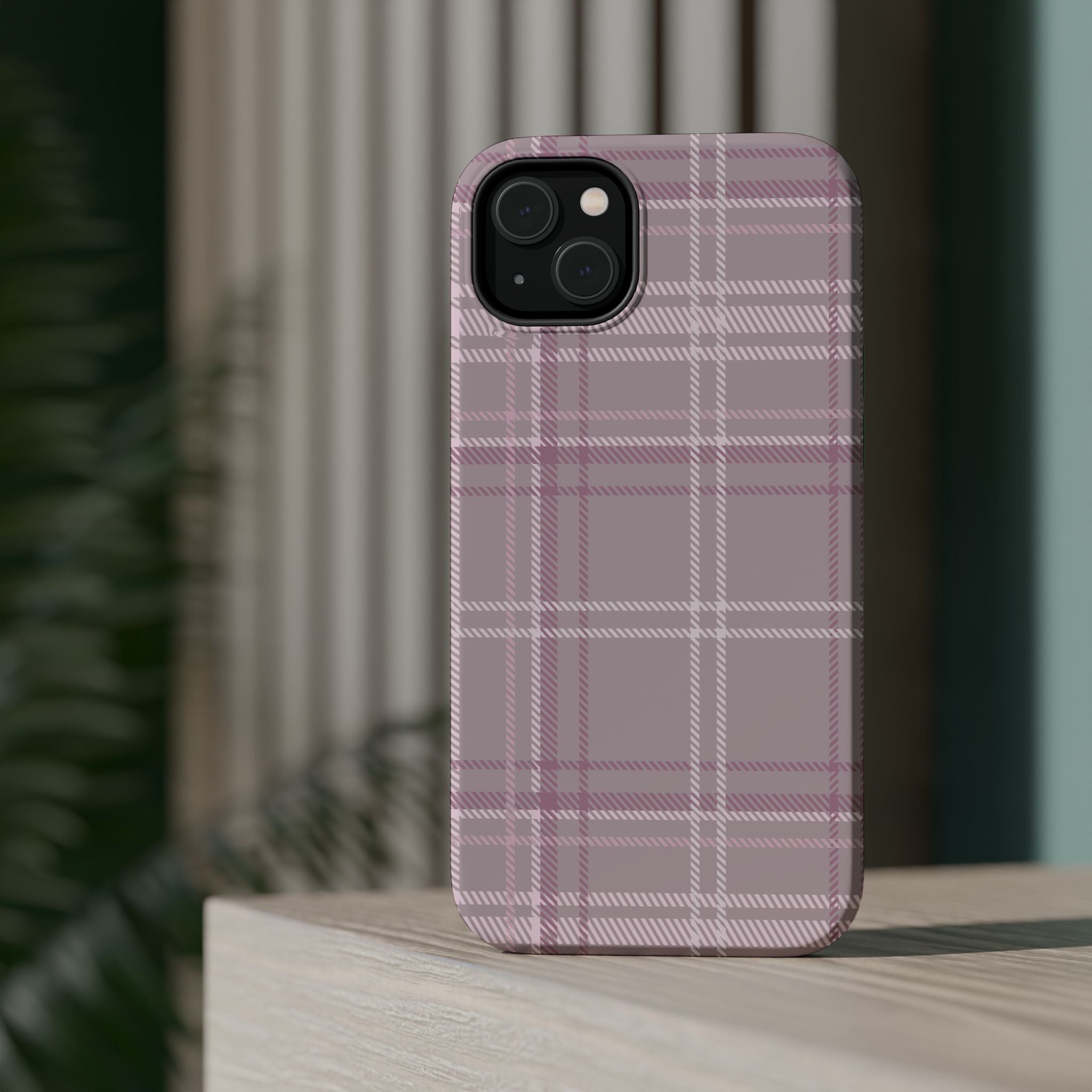 The Plaid Edit Mauve Phone Case